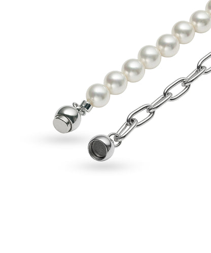 Pearl & Chain Necklace (L)