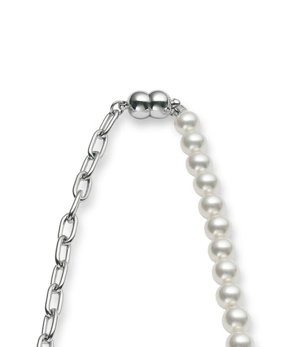 Pearl & Chain Necklace (S)