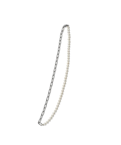 Pearl & Chain Necklace (L)