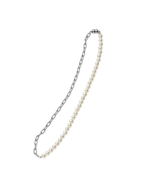 Pearl & Chain Necklace (S)